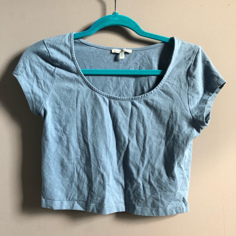 Charlotte Russe blue crop top
